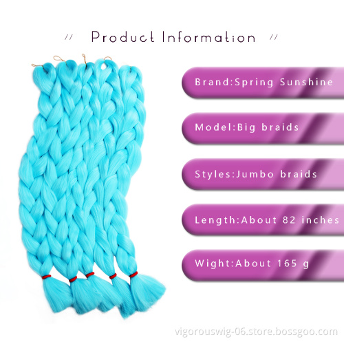 Vigorous 165g Long Jumbo Braids Synthetic Braiding Hair Crochet Braids Hair Extensions Hairstyles Pink Blonde 22 Colors